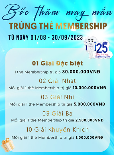 Bốc thăm may mắn trúng thẻ membership