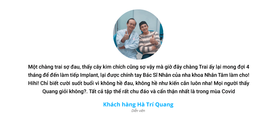 Cảm nhận của Khách hàng Hà Trí Quang