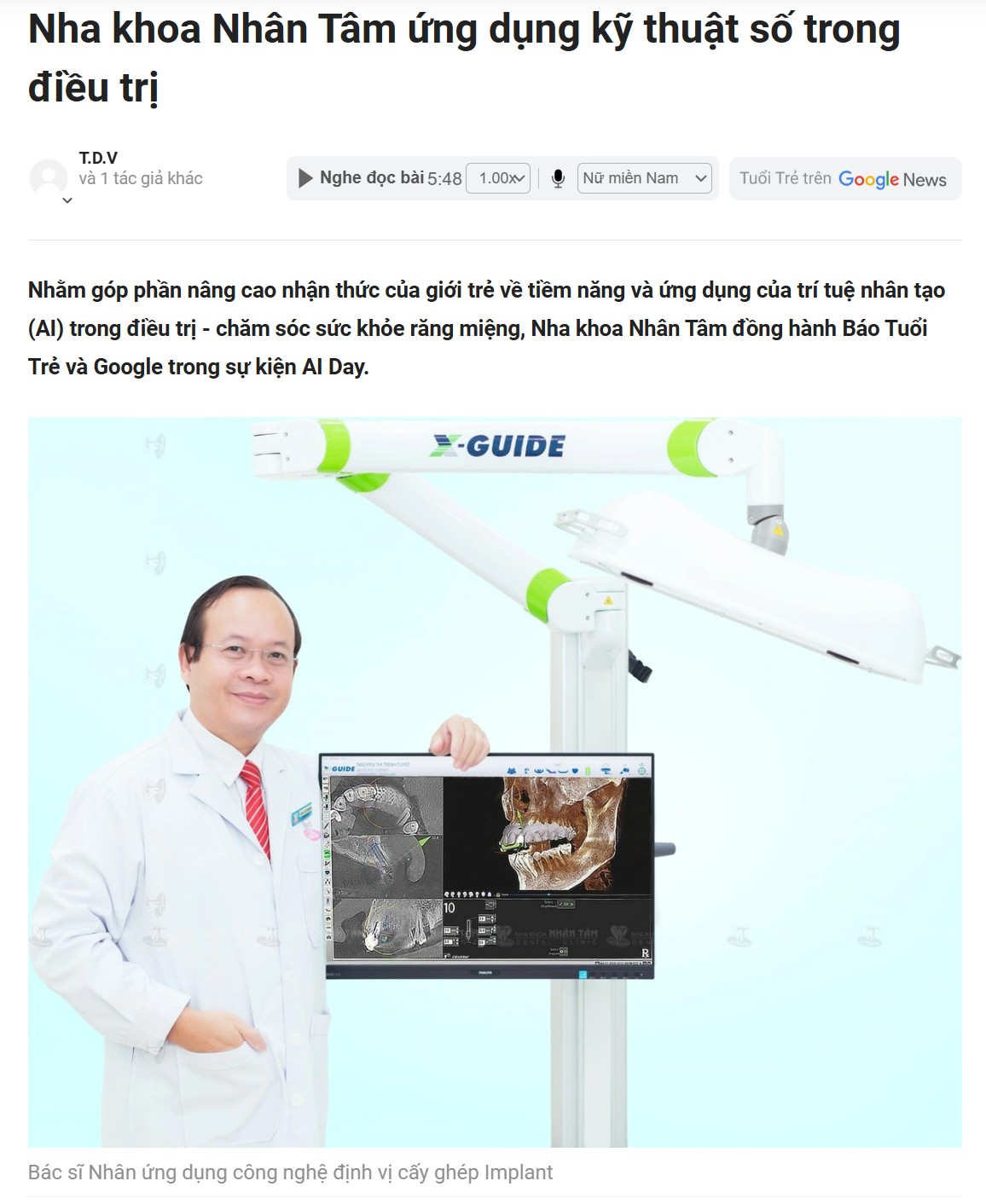 Kỹ thuật số trong điều trị - Tuổi Trẻ