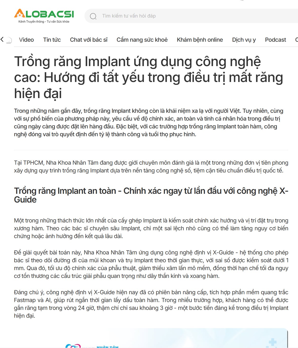 Implant công nghệ cao - AloBacsi