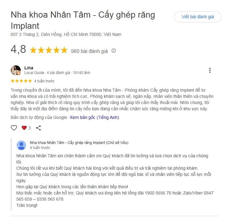 dịch vụ implant quận 10