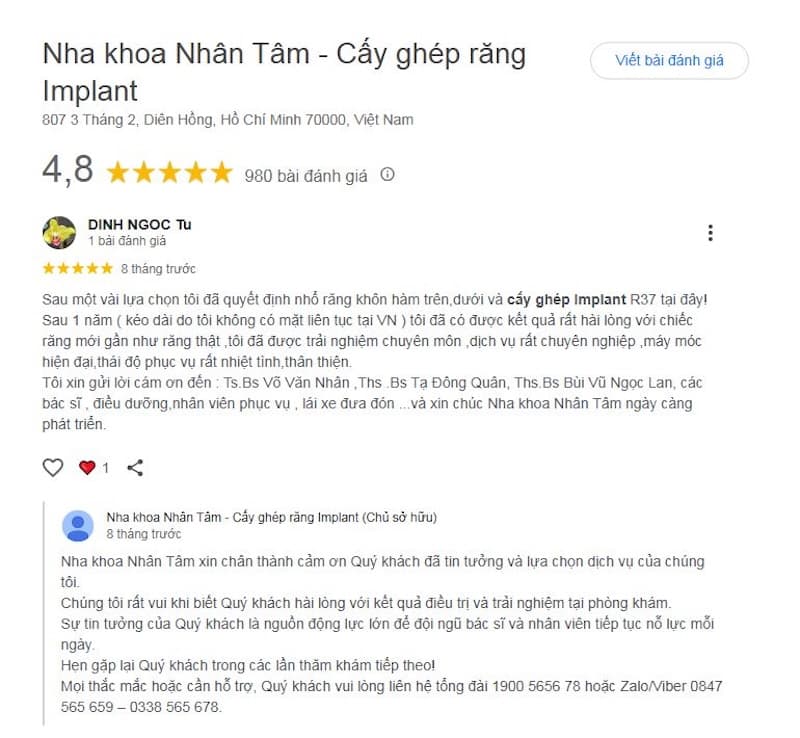 nha khoa trồng răng implant chuyên sâu quận 10