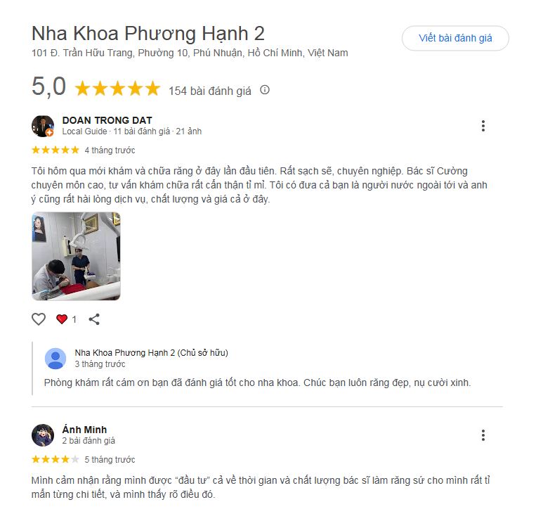 Hình: review trồng răng implant Phương Hạnh