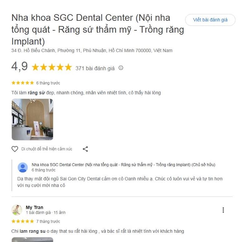 nha khoa làm răng sứ có bác sĩ giỏi