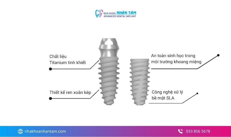 nhược điểm trụ implant dentium