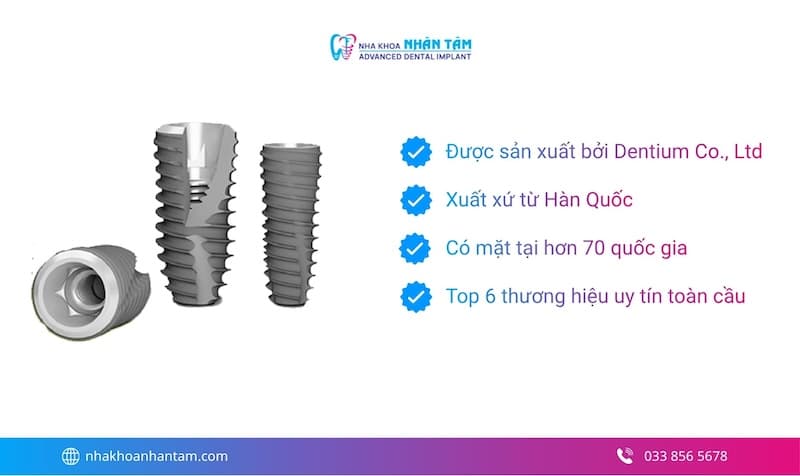 ưu điểm trụ implant dentium