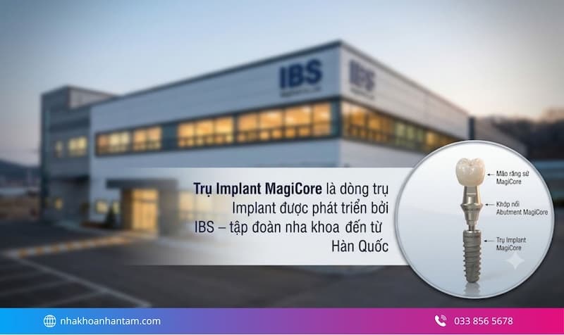 Hình: trụ implant MagiCore Hàn Quốc