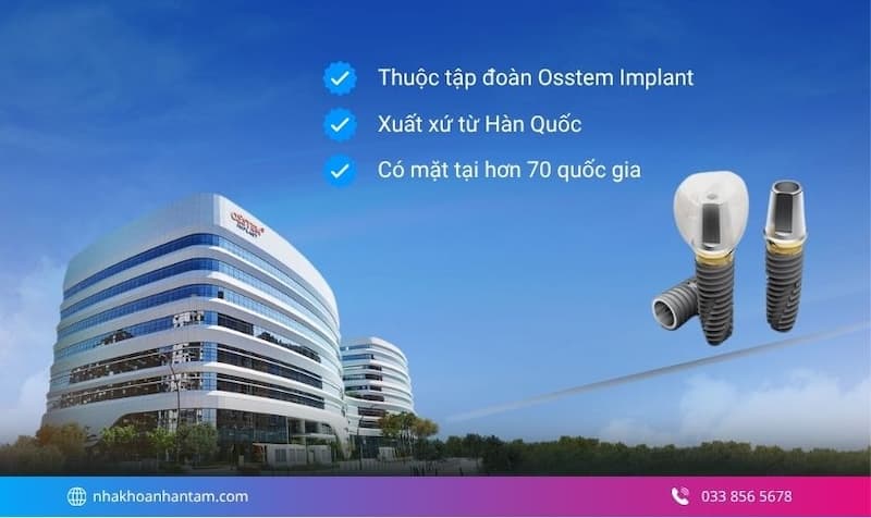Hình: ưu điểm trụ implant Osstem Hàn Quốc
