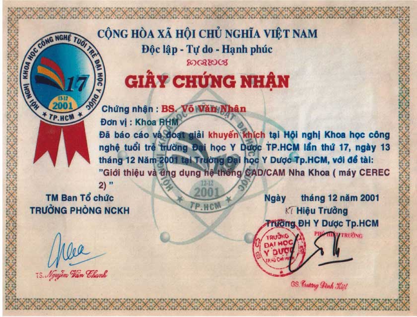Tiến sĩ, Bác sĩ Võ Văn Nhân