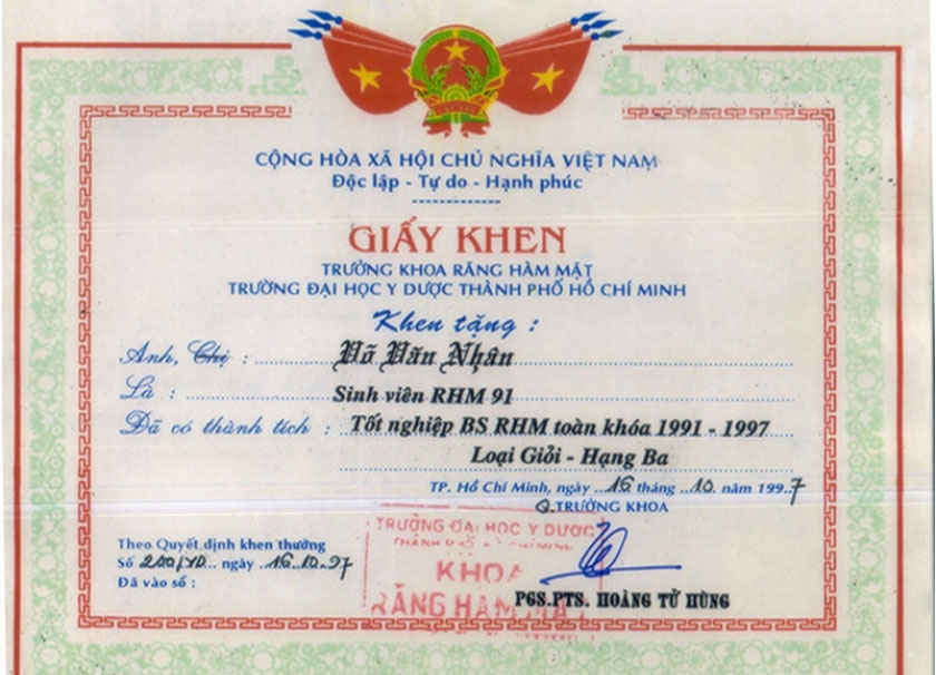 Tiến sĩ, Bác sĩ Võ Văn Nhân