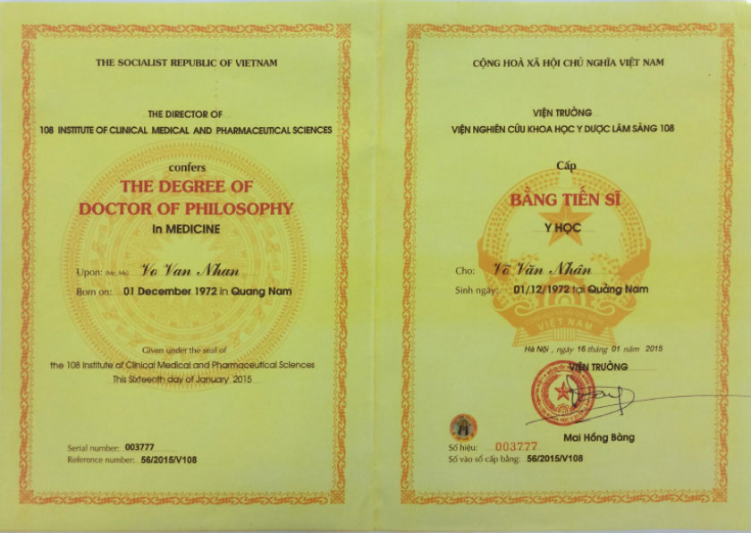 Tiến sĩ, Bác sĩ Võ Văn Nhân