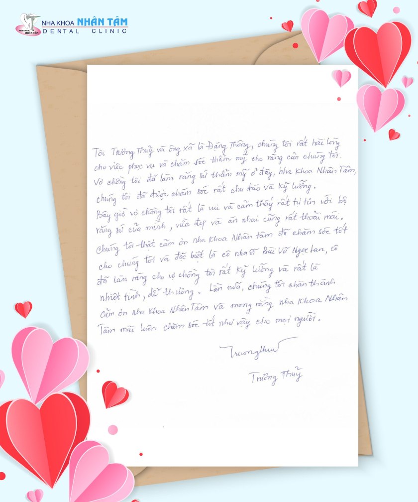 Chia sẻ của khách hàng Trương Thủy về Nha khoa Nhân Tâm và Bác sĩ Bùi Vũ Ngọc Lan