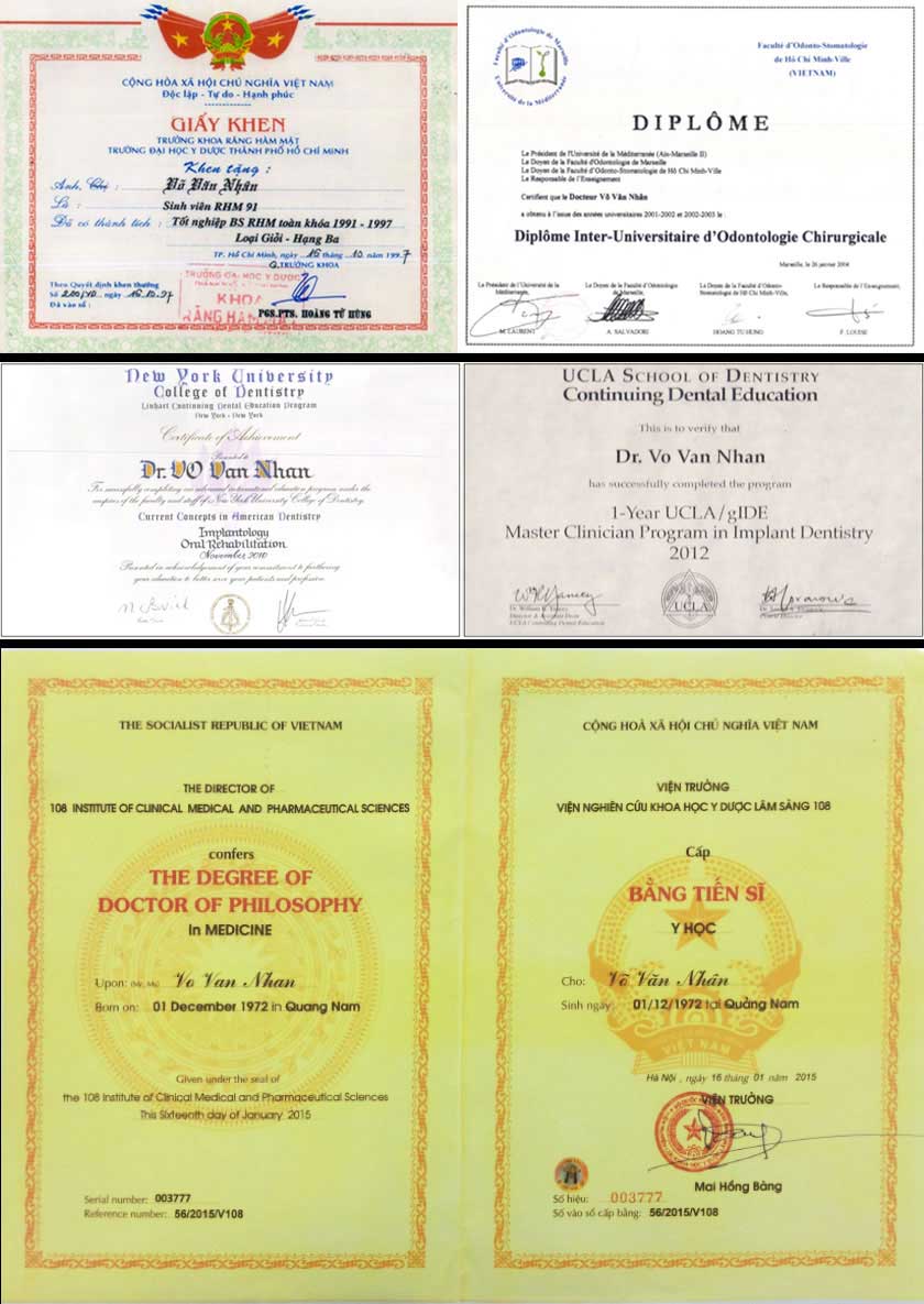 Bằng cấp Tiến sĩ, Bác sĩ Võ Văn Nhân