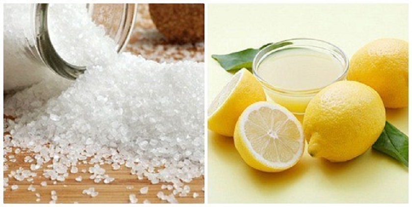 Sử dụng hỗn hợp muối và chanh