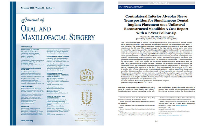 Công trình nghiên cứu của BS Nhân trên tạp chí quốc tế