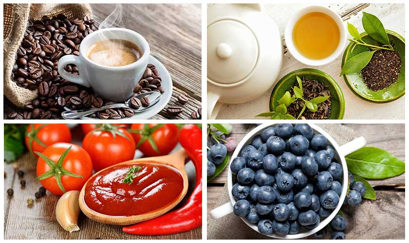 Sử dụng thực phẩm đậm màu có thể gây màu cho răng