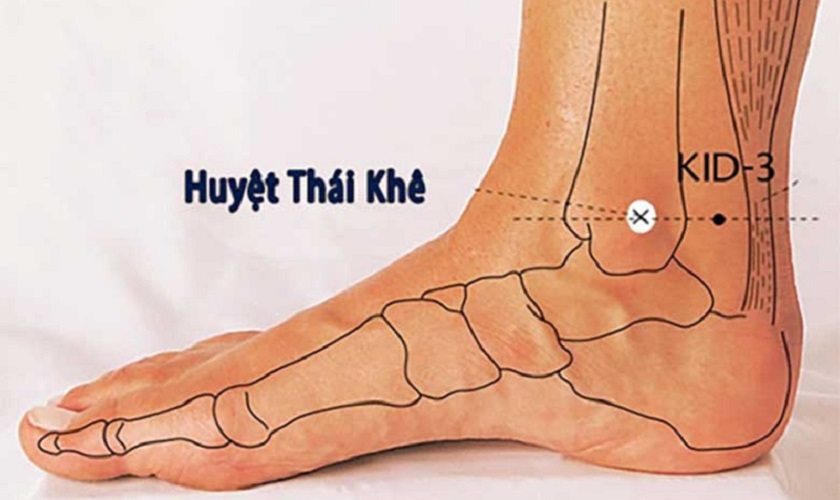 Vị trí huyệt thái khê
