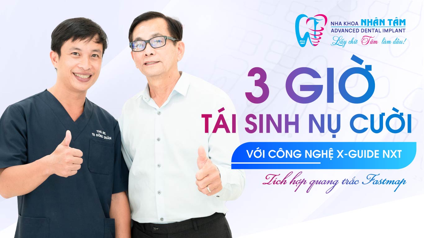 Hình: Có răng ăn nhai trong 3H với X-Guide NXT tích hợp Fastmap 