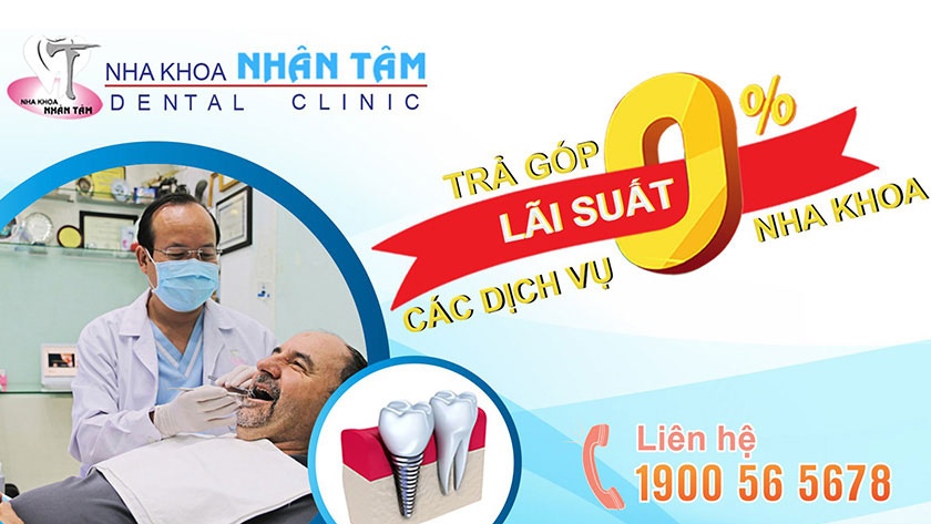 Nha khoa Nhân Tâm áp dụng thanh toán trả góp lãi suất 0% với tất cả các dịch vụ