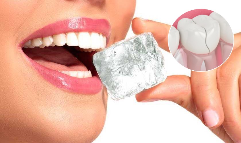 Răng bị nứt do thói quen ăn nhai đồ cứng