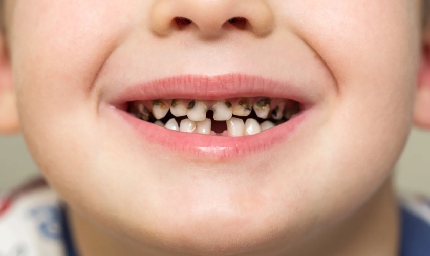 Dấu hiệu nhận biết răng trẻ em bị sâu