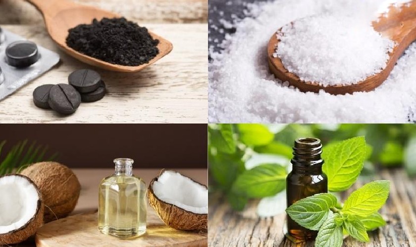 Kết hợp bột than tre với muối, dầu dừa và tinh dầu bạc hà mang lại hiệu quả vượt trội Kết hợp bột than tre với muối, dầu dừa và tinh dầu bạc hà mang lại hiệu quả vượt trội