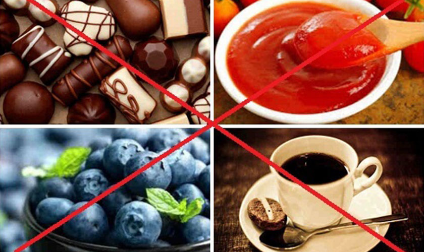 Sau khi tẩy trắng răng, bạn nên hạn chế ăn thức ăn có màu đậm để giữ màu răng lâu bền Sau khi tẩy trắng răng, bạn nên hạn chế ăn thức ăn có màu đậm để giữ màu răng lâu bền