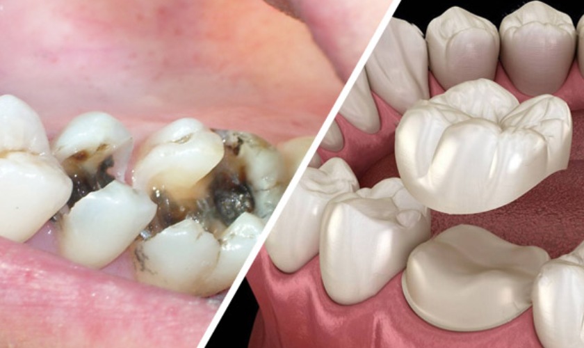 Bọc răng sứ giúp khắc phục tình trạng răng sâu lỗ to hiệu quả